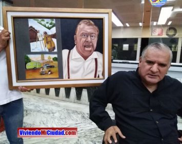 Joel Ramos en el Dia Munidal Pintor Boca y Pie